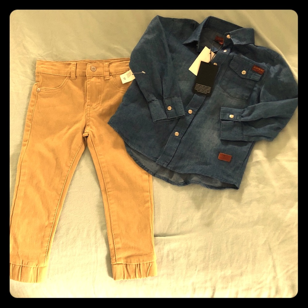 NWT - 7 for All Mankind toddler boy outfit - Sz 3T
